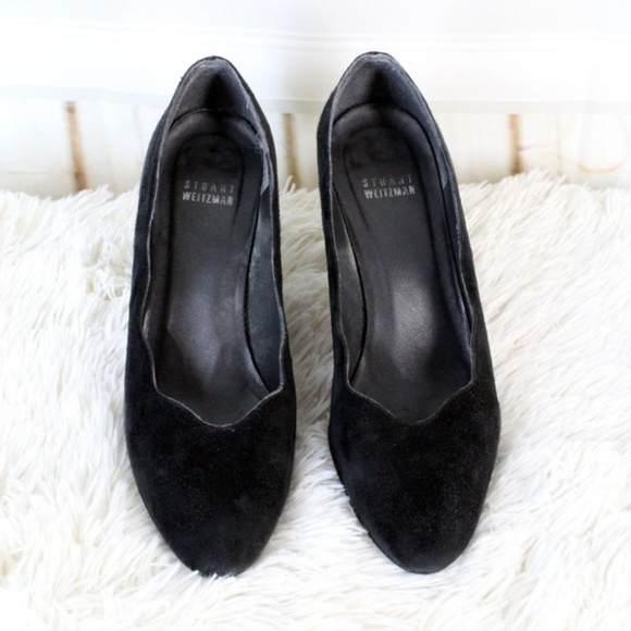 Stuart Weitzman || Black Suede 2.5" High Heels - Picture 2 of 6